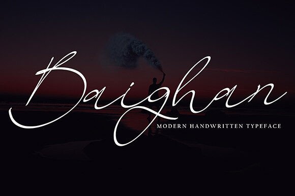 Baighan Review: A Bold Script for Modern Brand Identity