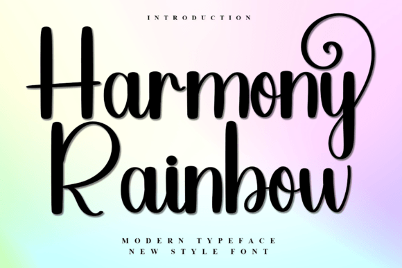 Harmony Rainbow Typeface Review for Festive Campaigns