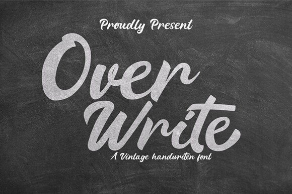 Over Write: A Versatile Script Font for Small Business Branding